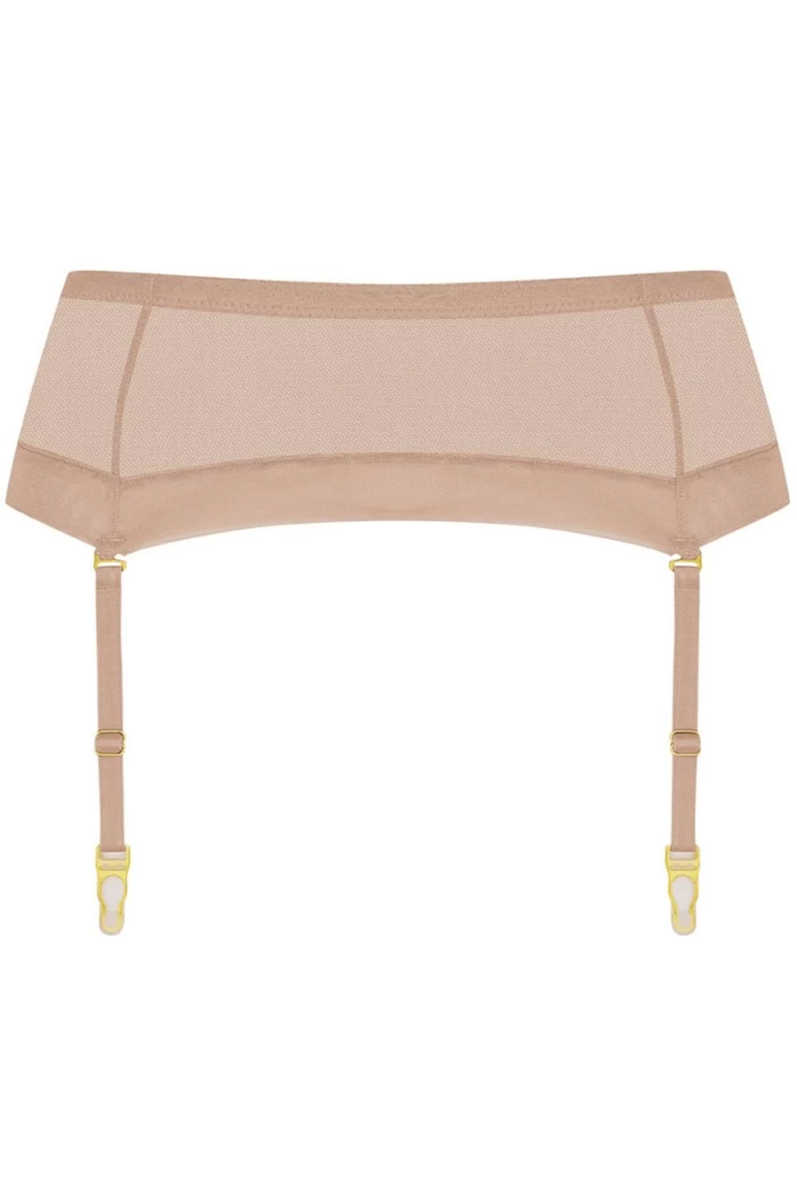 Maison Close Suspender Belt in Vanilla Nude & Neon Green - Stylish Corset Garter Belt for Women
