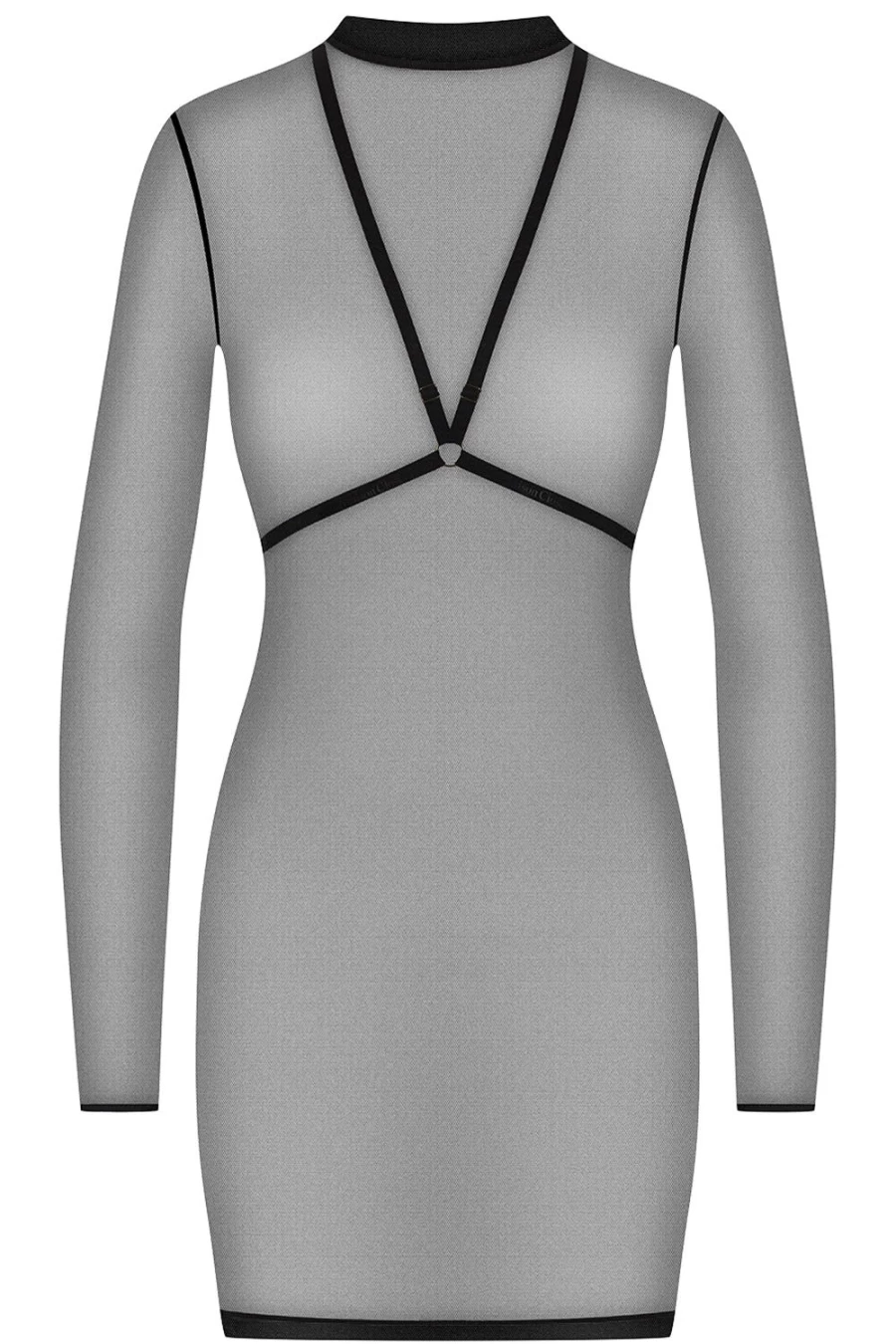 "Maison Close Black Corps A Corps Dress With Harness - Elegant Bondage Style Fashion"
