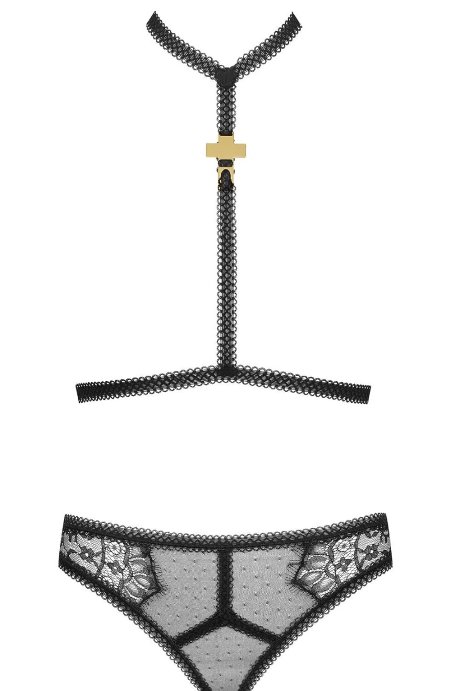"Maison Close Divine Inspiration Harness & Brief Luxury Lingerie Set"