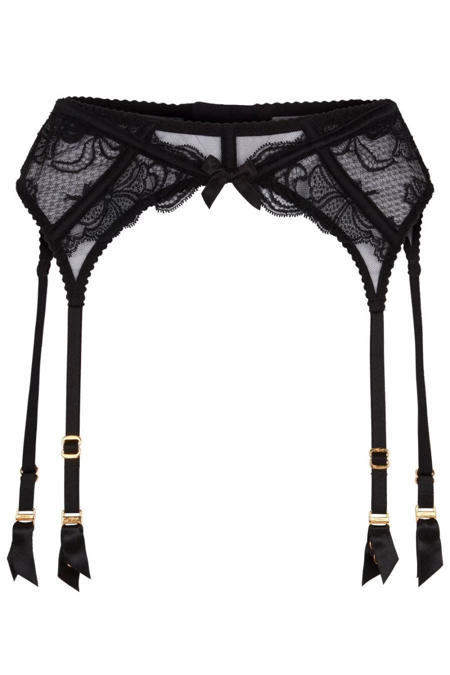 Agent Provocateur Black Rozlyn Suspender Belt - Luxury Lingerie Accessories