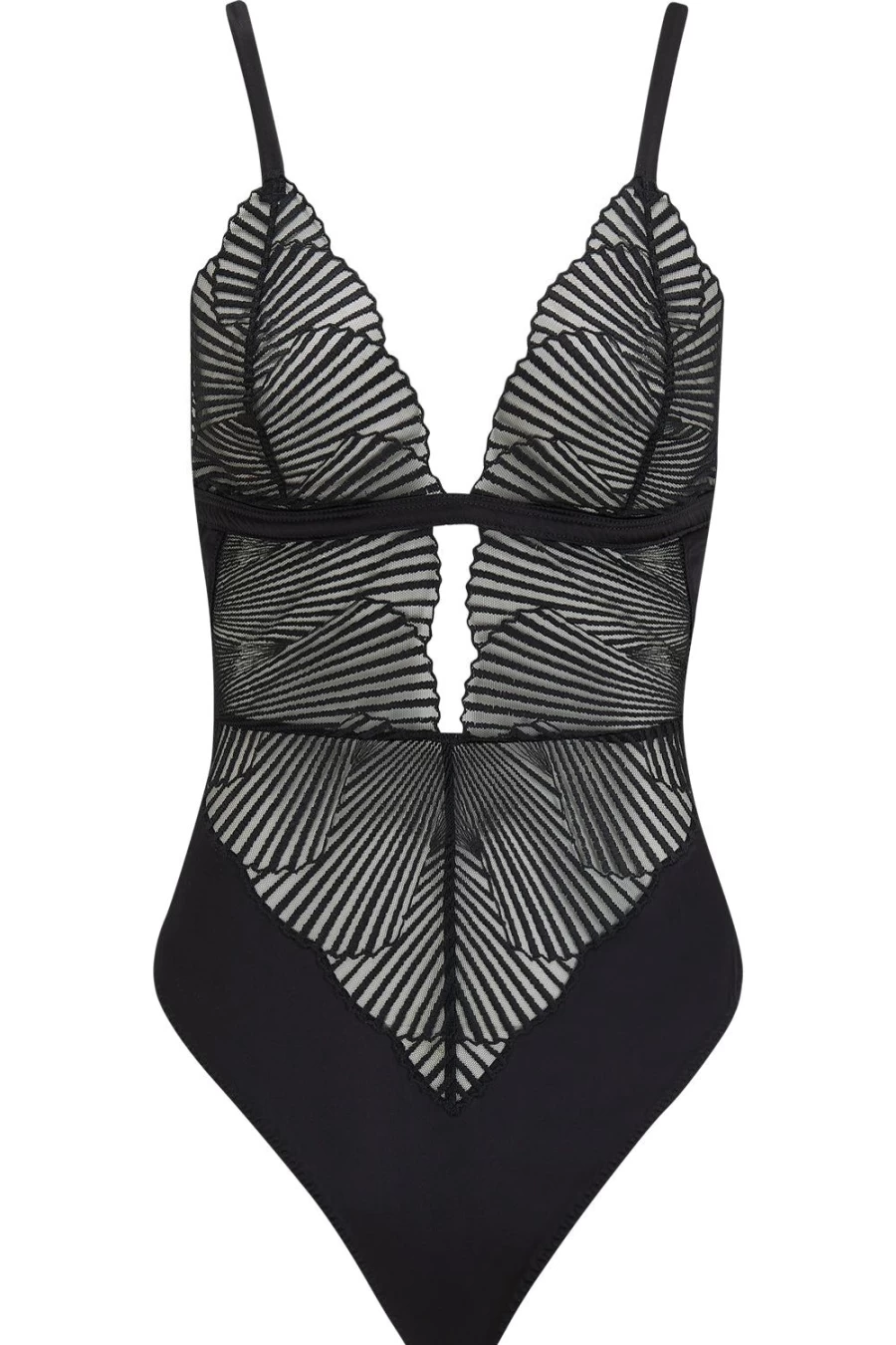 Coco de Mer Athena Brazilian Black Bodysuit - Lingerie & Lace Underwear