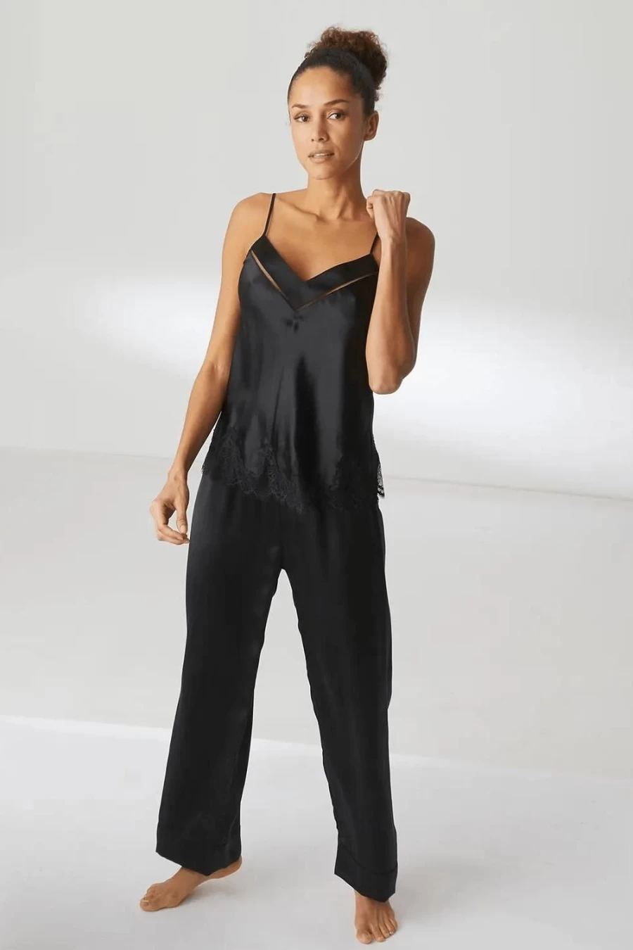 Simone Pérèle Black Dream Silk Pants - Luxurious High-Waisted Comfort