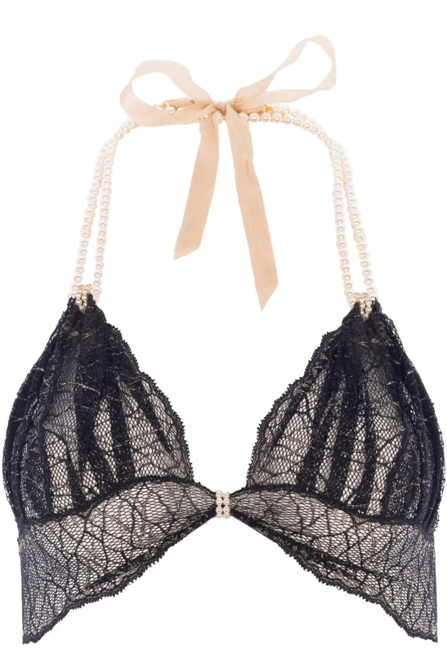 Bracli Black Sydney Pearl Underwire Bra - Elegant Lace T-Shirt Bra for Women