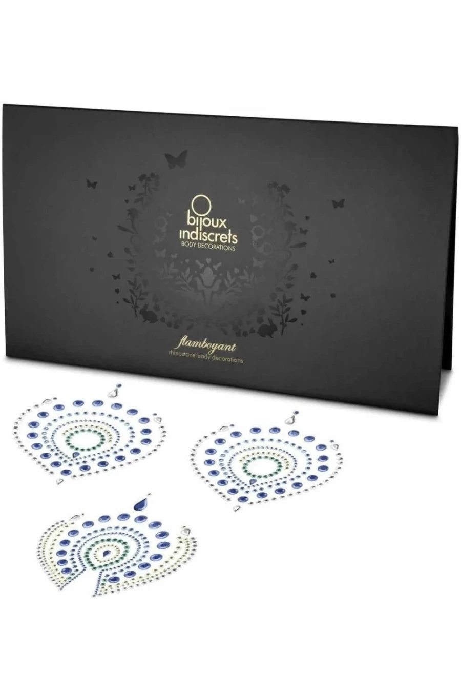 "Bijoux Indiscrets Green Blue Rhinestone Body Jewelry – Flamboyant Glam Decorations"