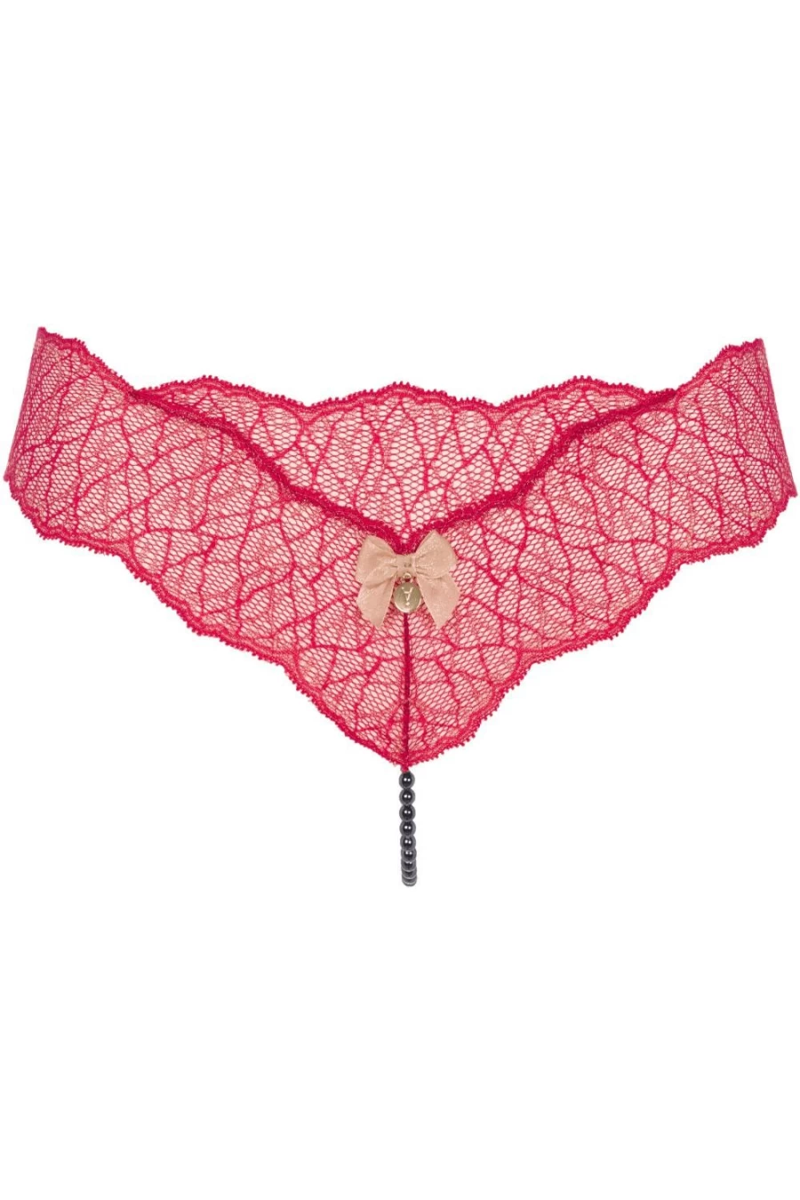 Bracli Red Single Pearl Thong - Sydney Dark Elegant G-String
