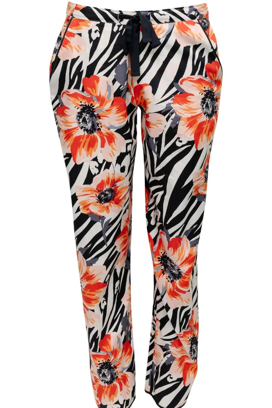 Cyberjammies Nicole Charcoal Mix Floral Print Animal Pyjama Pants for Women