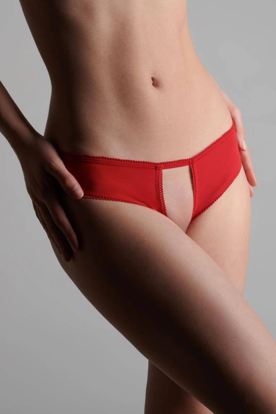 Maison Close Le Petit Secret Open Brief Red Lingerie - Sensual French Design