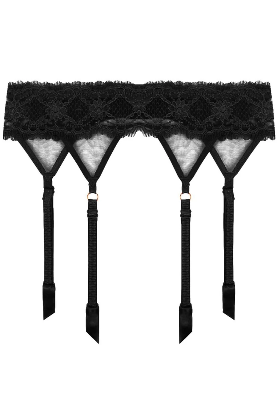 Lise Charmel Black Sublime En Dentelle Suspender Belt - Elegant Lace Garter Belt