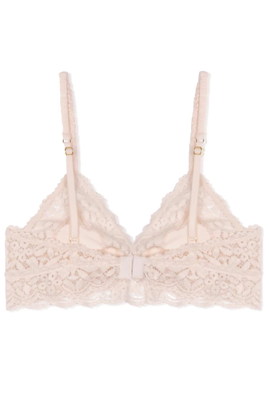 Icone Bertille Beige Triangle Bra - Women's Lace Bralette Comfortable Soft Underwear