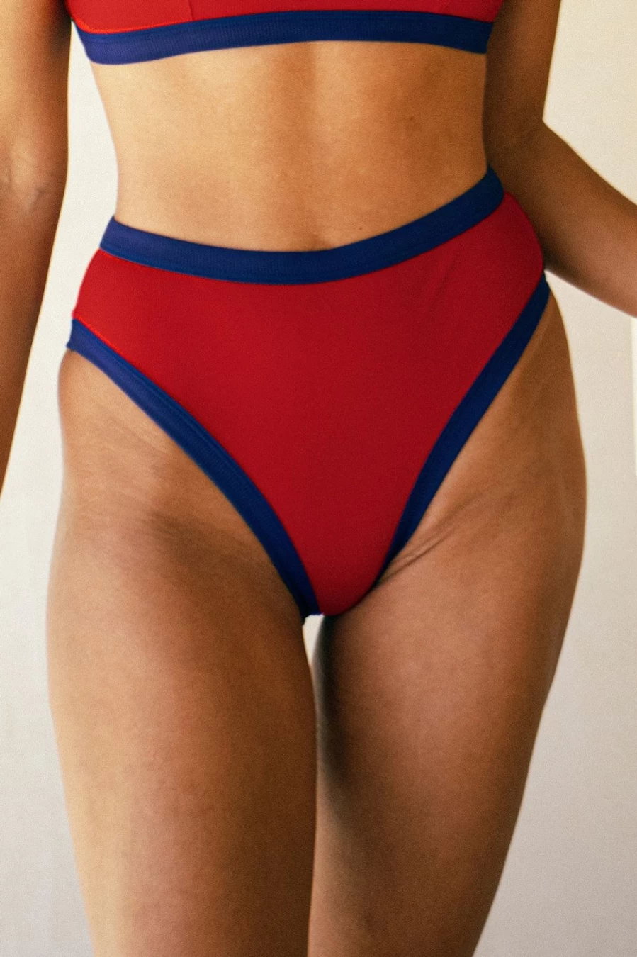 "Icone Swim Riccio Bikini Bottom - Red Swimwear for Women"