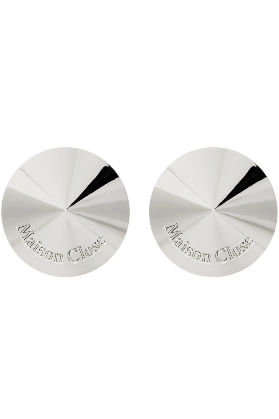 "Maison Close Silver Metal Pasties - Elegant Body Jewelry for Adults"