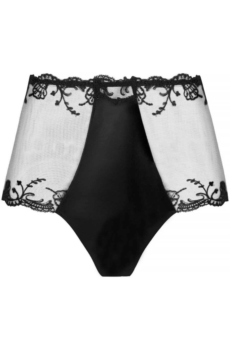 Lise Charmel Splendeur Soie High Waist Black Shorty - Luxury Silk Underwear