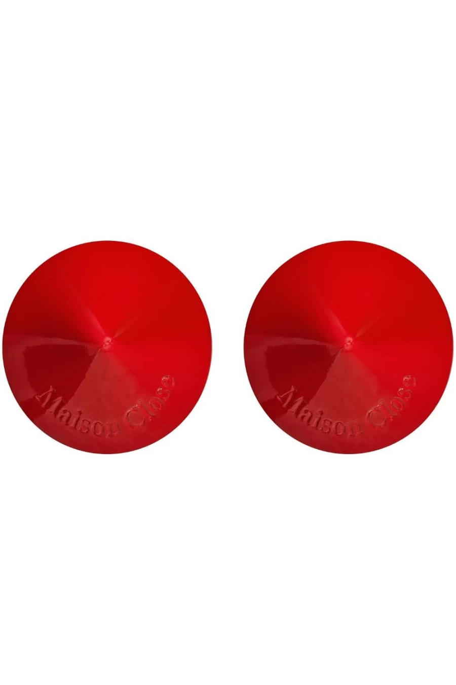 "Maison Close Glossy Red Patent Leather Pasties – Elegant & Bold Adult Accessory"