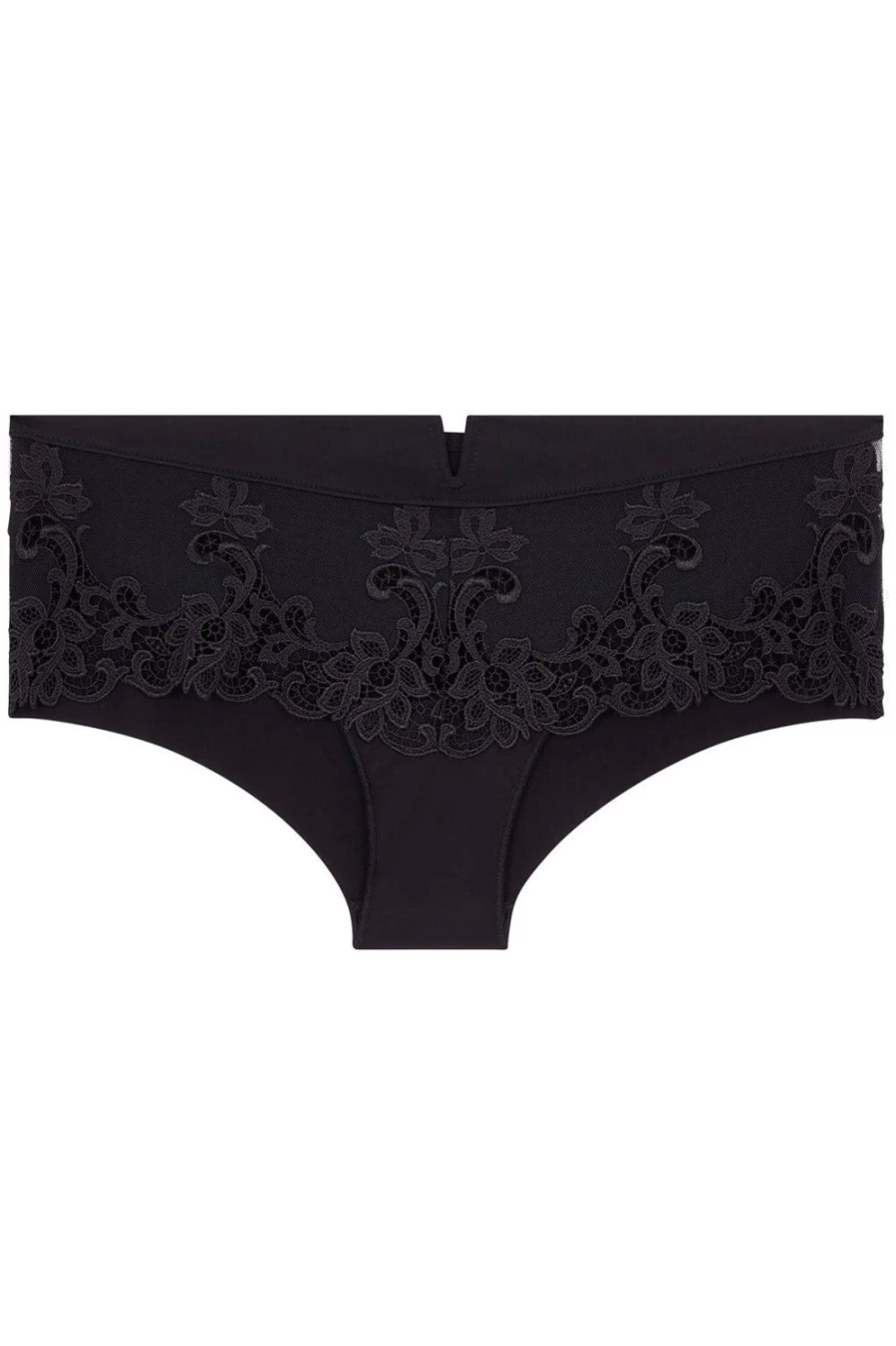 Simone Pérèle Saga Shorty Black Lace Trim Briefs - Elegant Women's Underwear