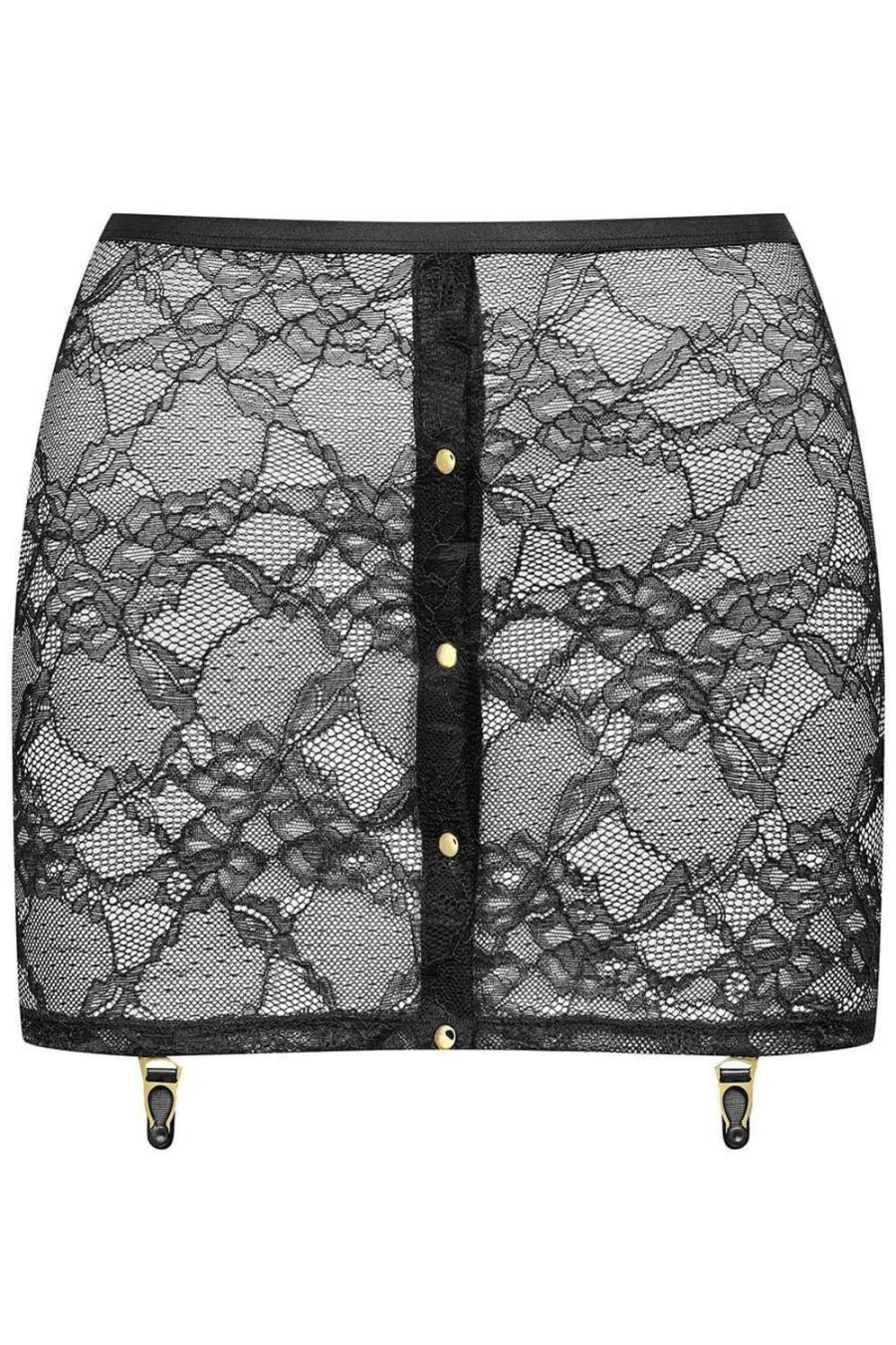 "Maison Close Black Magnetic Skirt - Openable Design for Stylish Play"