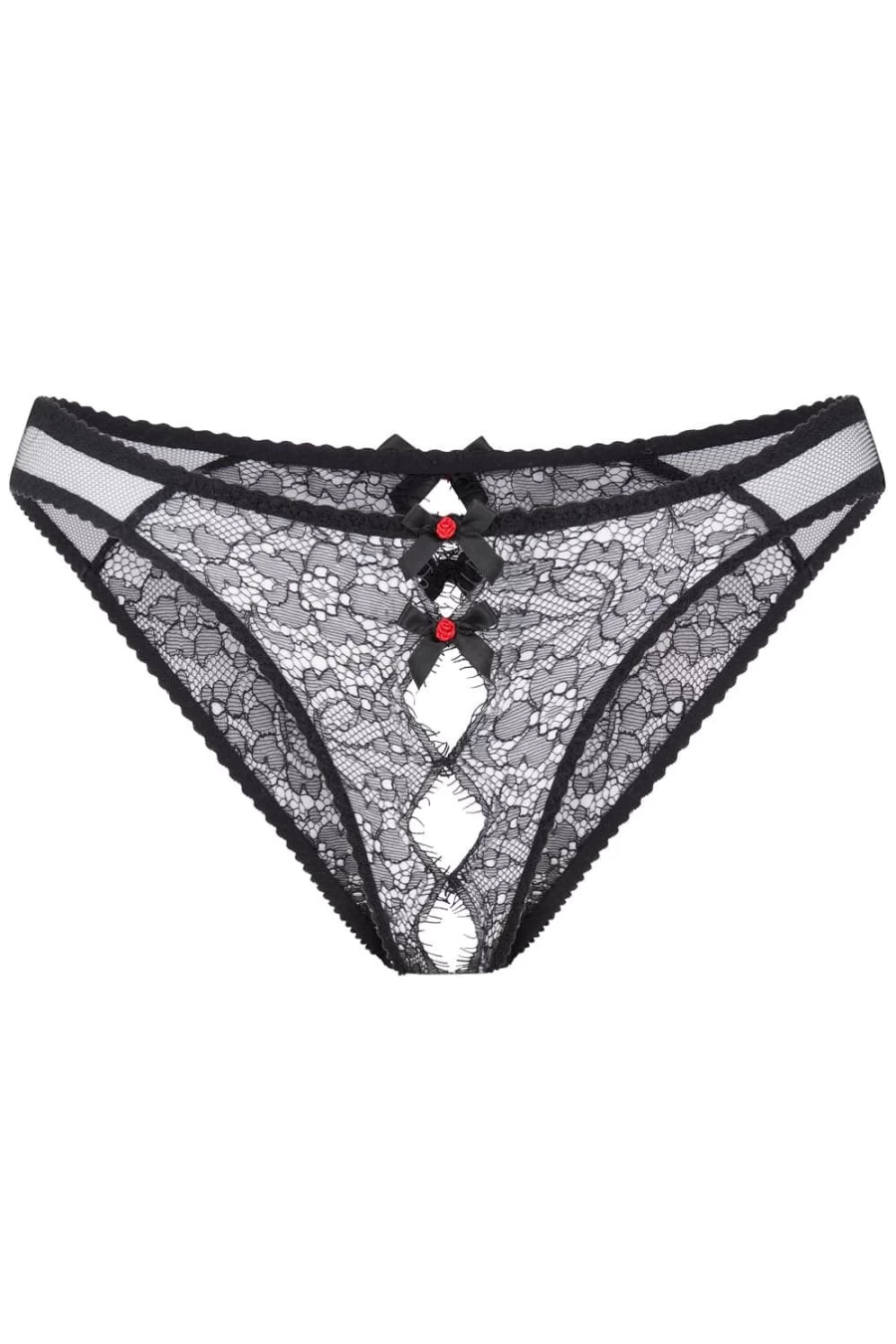 Agent Provocateur Black Lorna Lace Ouvert Lingerie Set