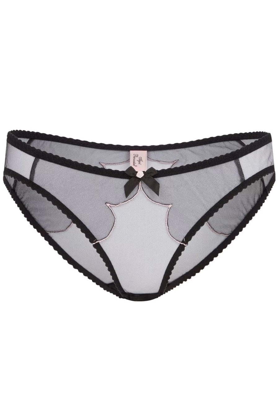 Agent Provocateur Lorna Brief - Black & Pink Lace Underwear for Women