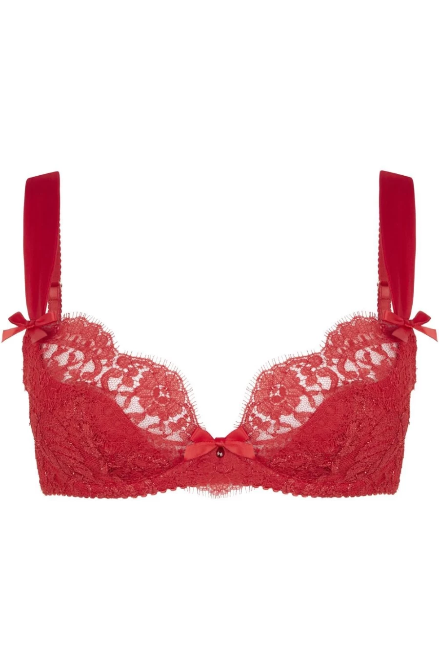 Agent Provocateur Red Kateryna Plunge Underwire Bra - Lingerie for Women