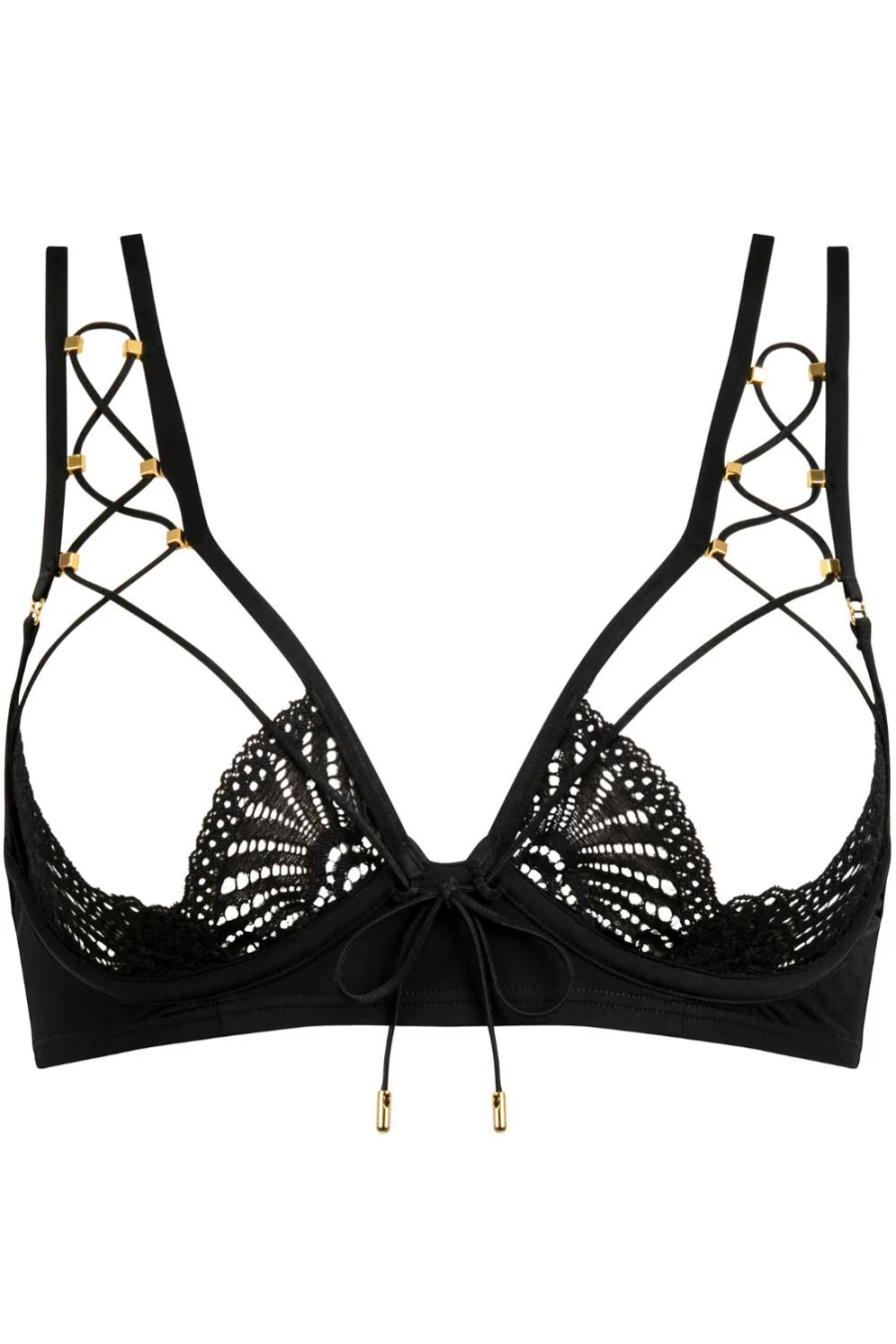 Atelier Amour Enlace Moi Black Underwired Open Bra - Lingerie for Women