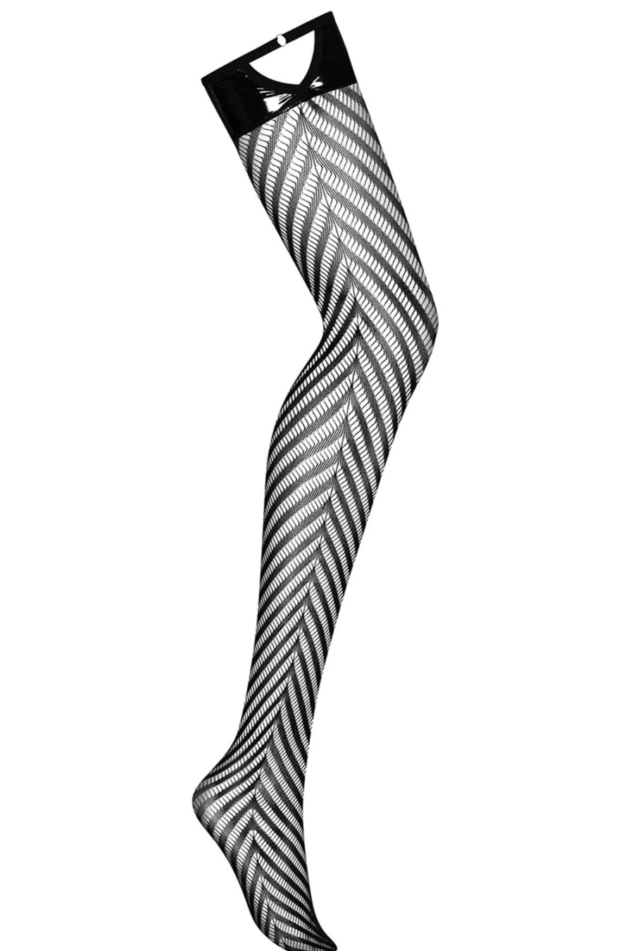 Obsessive S818 Black Stockings for Women - 2XL 3XL Plus Size Sheer Pantyhose