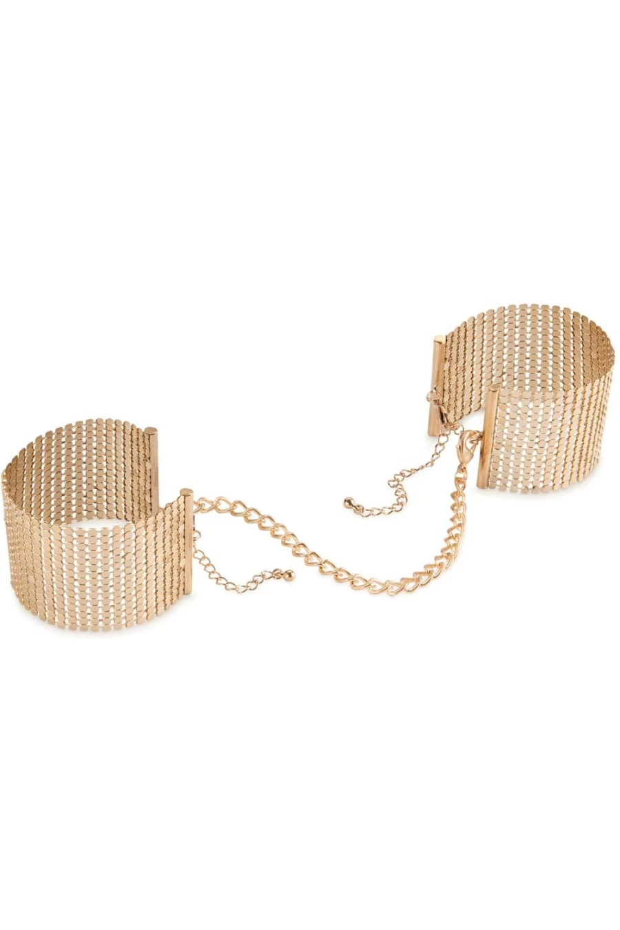 Bijoux Indiscrets Gold Metallic Mesh Cuffs - Desir Metallique Luxury Bracelets