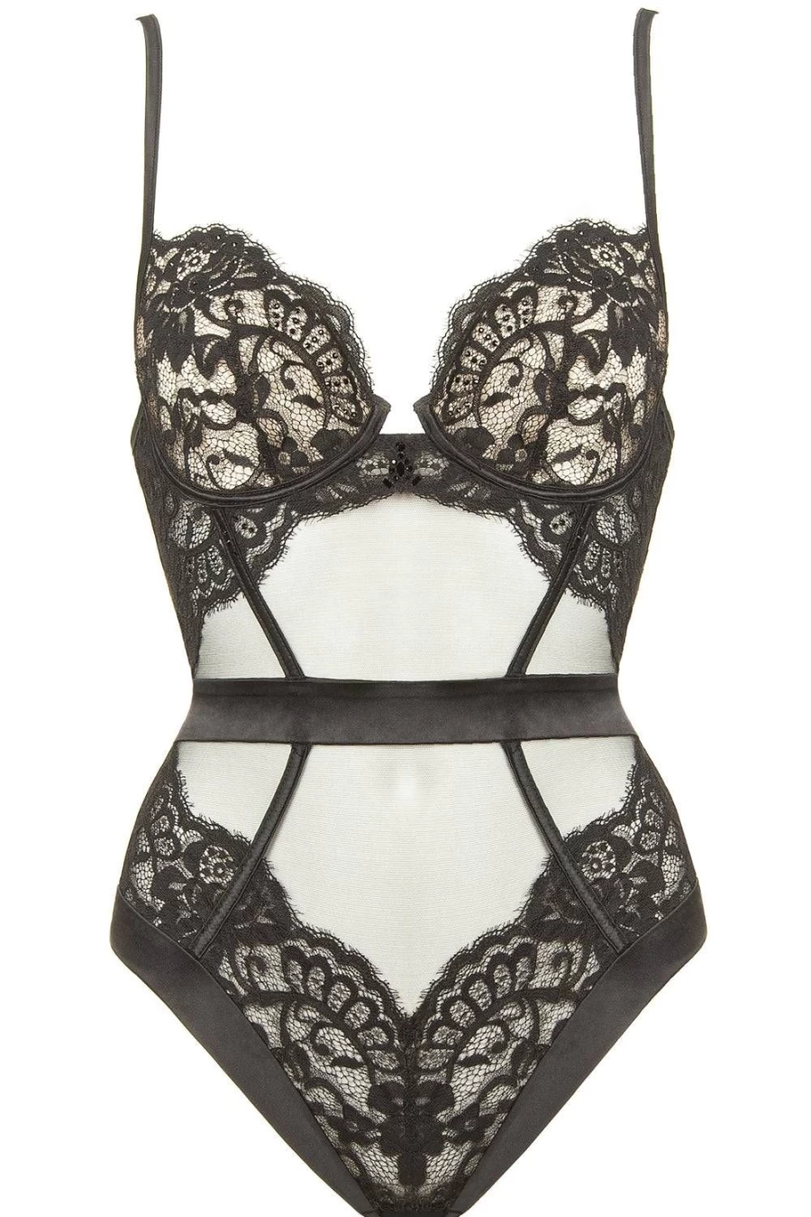 Prelude Black Marlene Underwired Brazilian Body - Sexy Push-Up Lingerie for Women