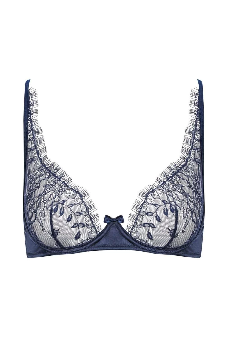 Maison Close Villa Satine Navy Blue Wire Bra - Luxury Lingerie for Women