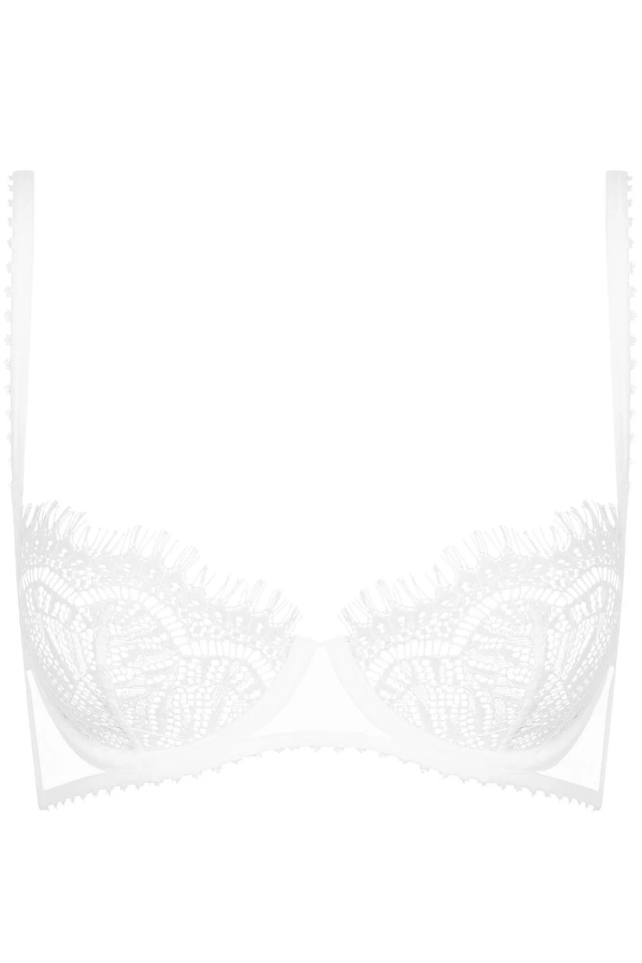 Maison Close White Accroche Coeur Underwire Bra - Lace Lingerie & Comfortable Wire Support