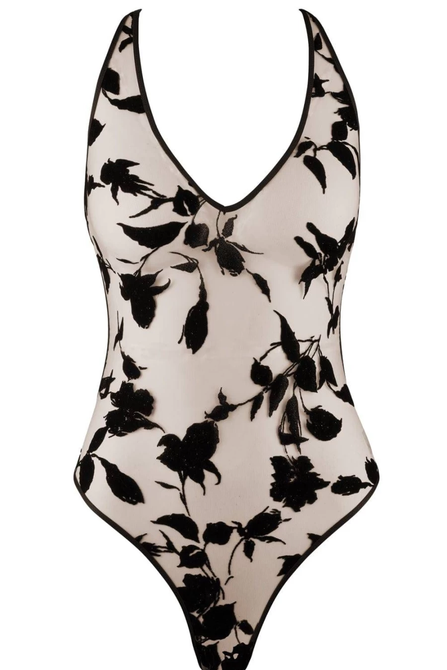 Aubade Belle De Nuit Nude/Black Lace Bodysuit - Elegant Women's Lingerie