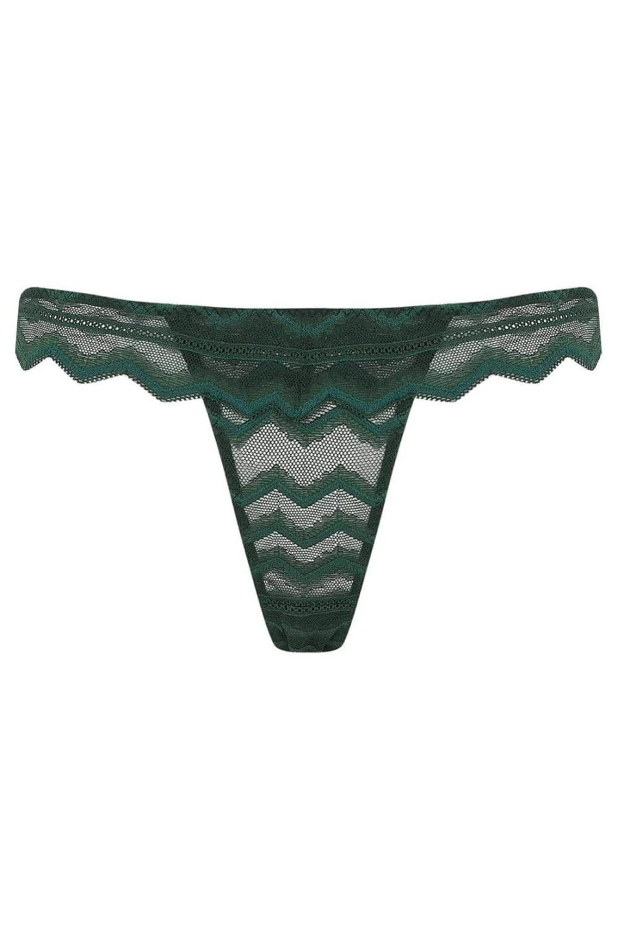 Coco de Mer - Muse Margot Green Brazilian Knicker, Size XL (UK 14-16)