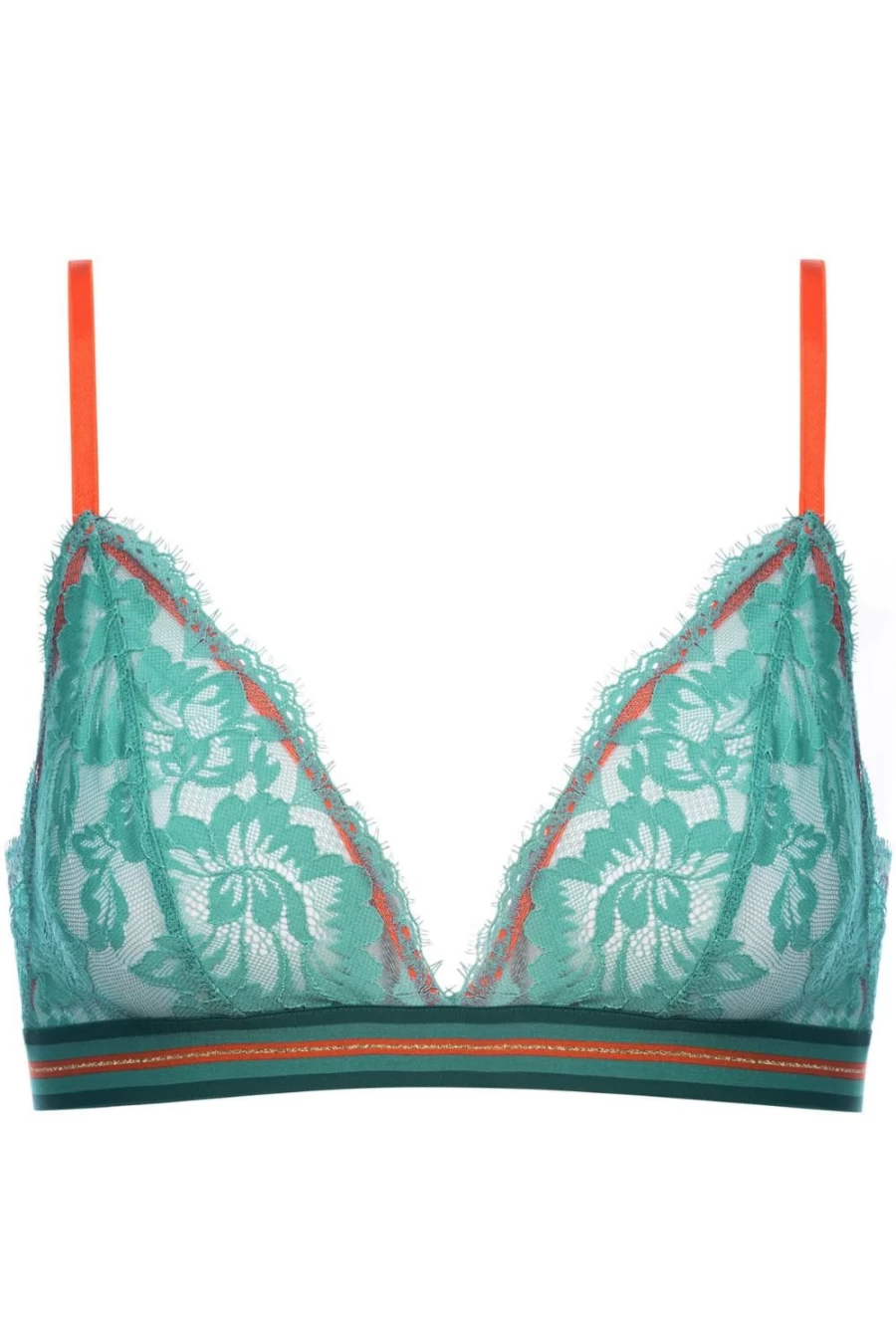 Mey Opal Green Triangle Bra - Poetry Vogue Lace Bralette for Women