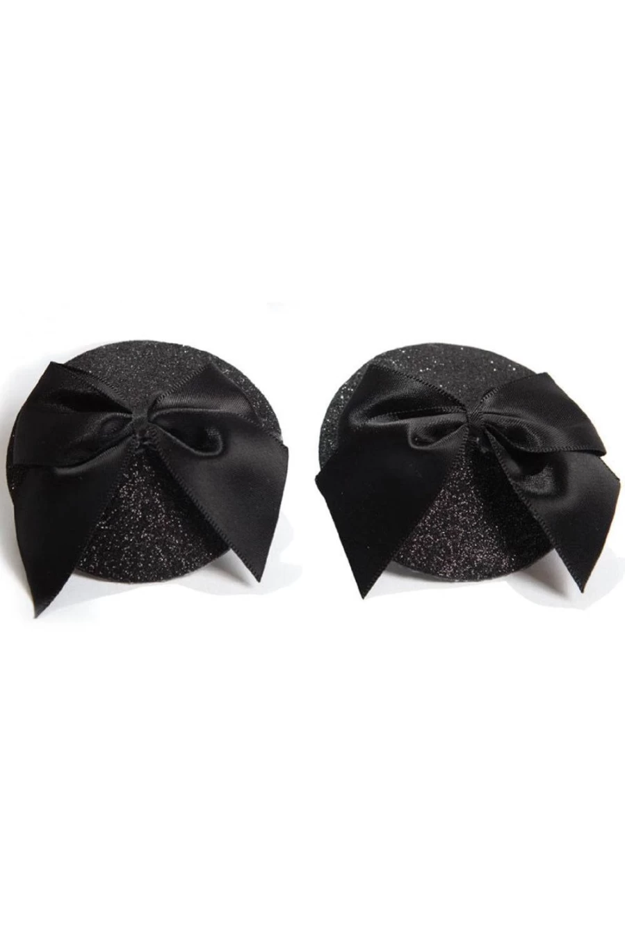 "Bijoux Indiscrets Black Bow Nipple Covers – Elegant Adhesive Pasties for Women"