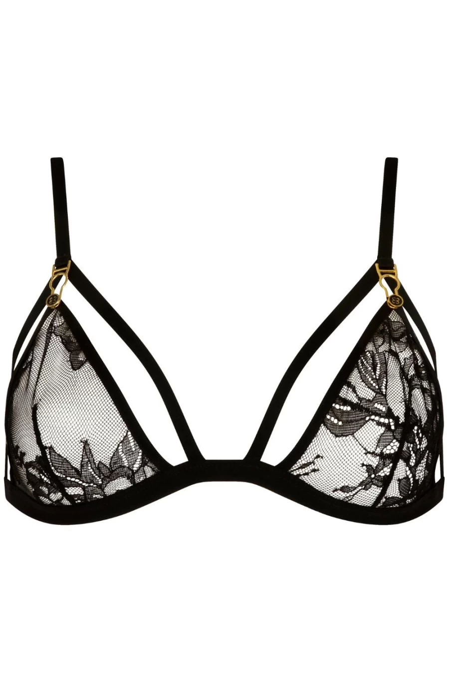 Atelier Amour Divine Promesse Black Triangle Bra - Elegant Lingerie for Women
