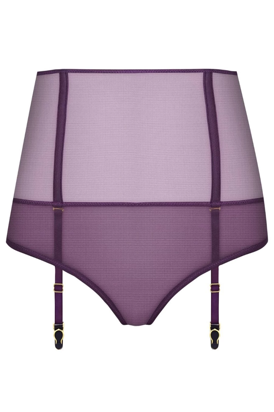 Maison Close Purple L'Amoureuse High Waist Open Tanga - Luxury Women's Underwear