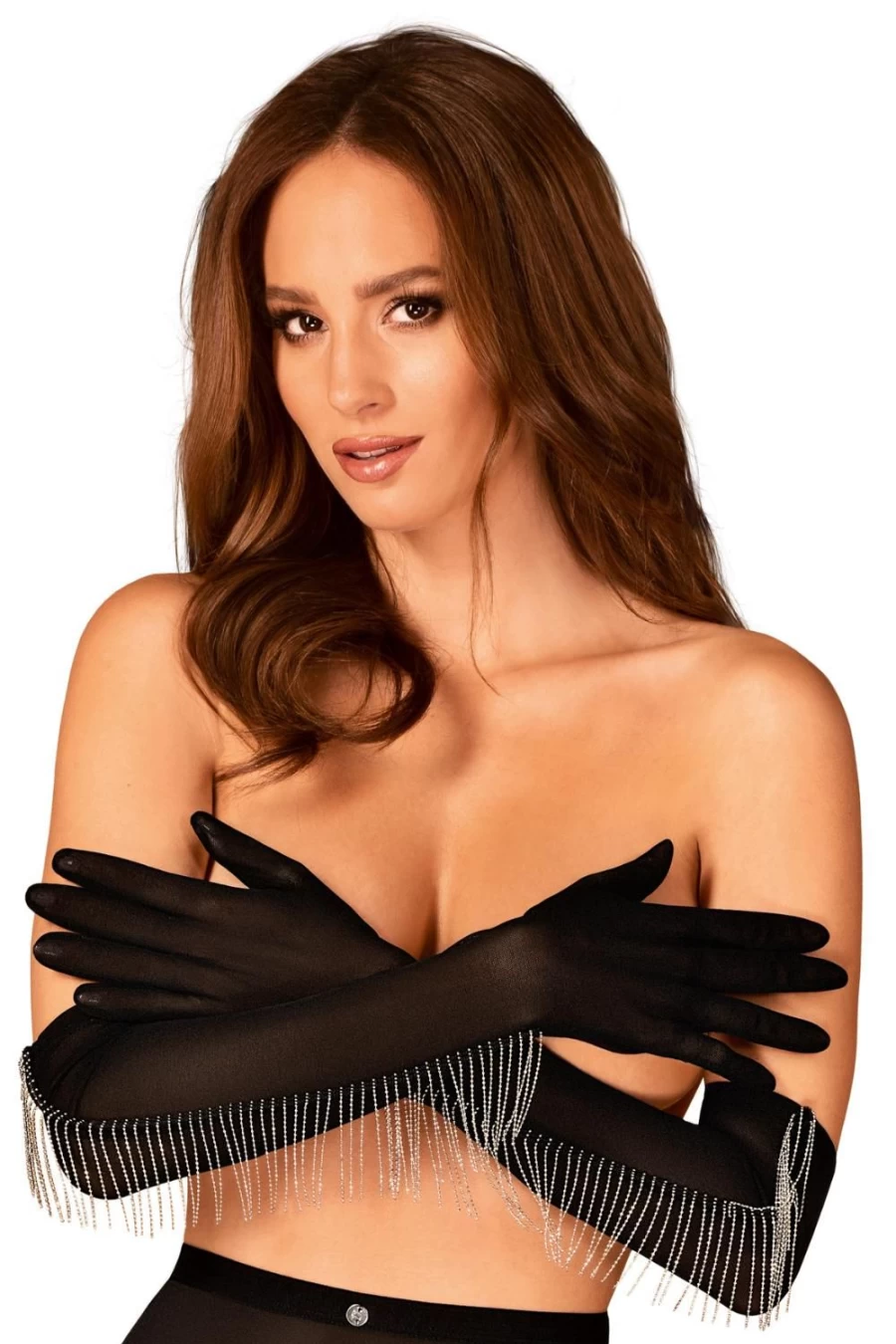 Obsessive Black Milladis Long Gloves for Women and Men - Elegant Stylish Handwear