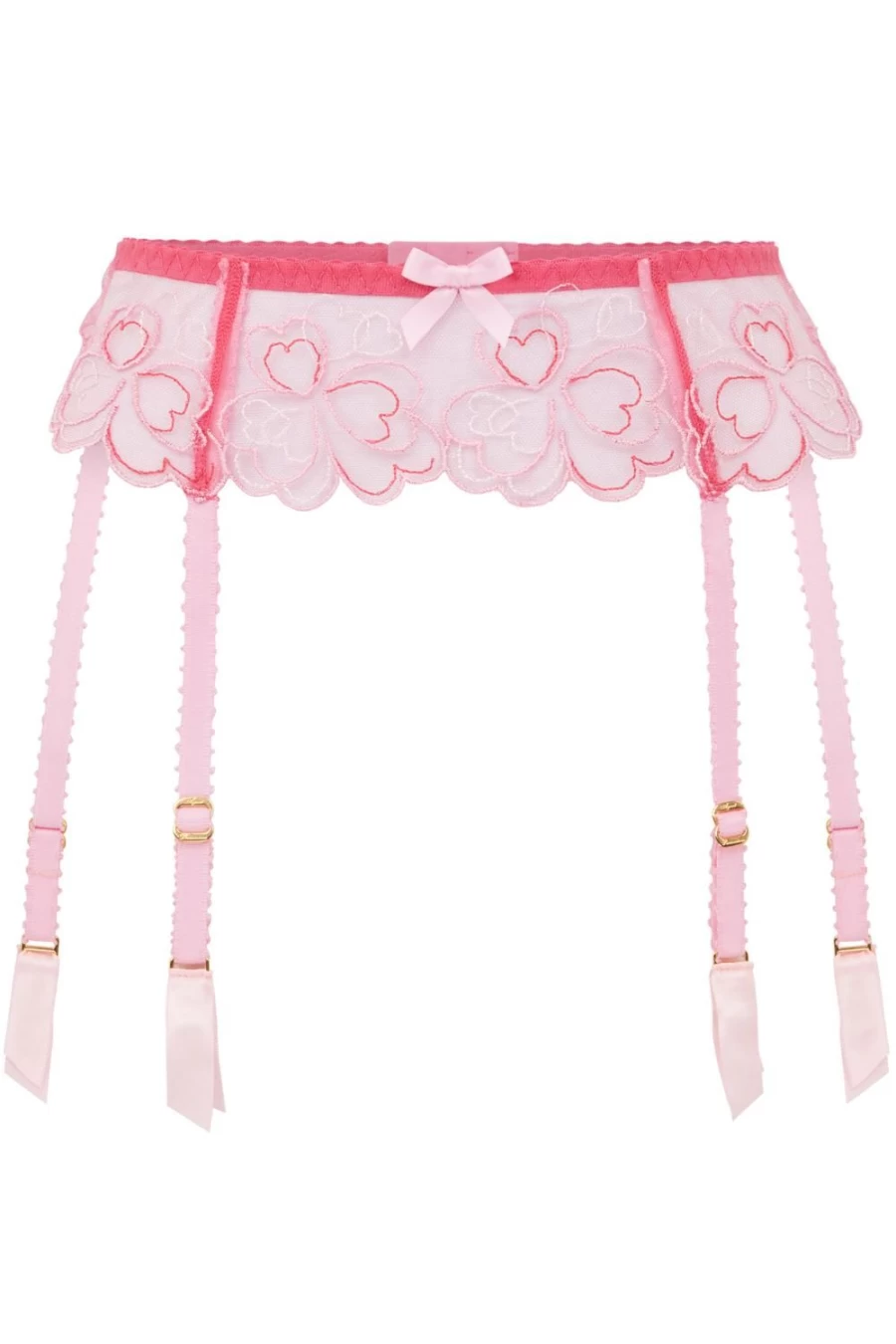 Agent Provocateur Maysie Suspender Fuchsia & Baby Pink Lingerie Set