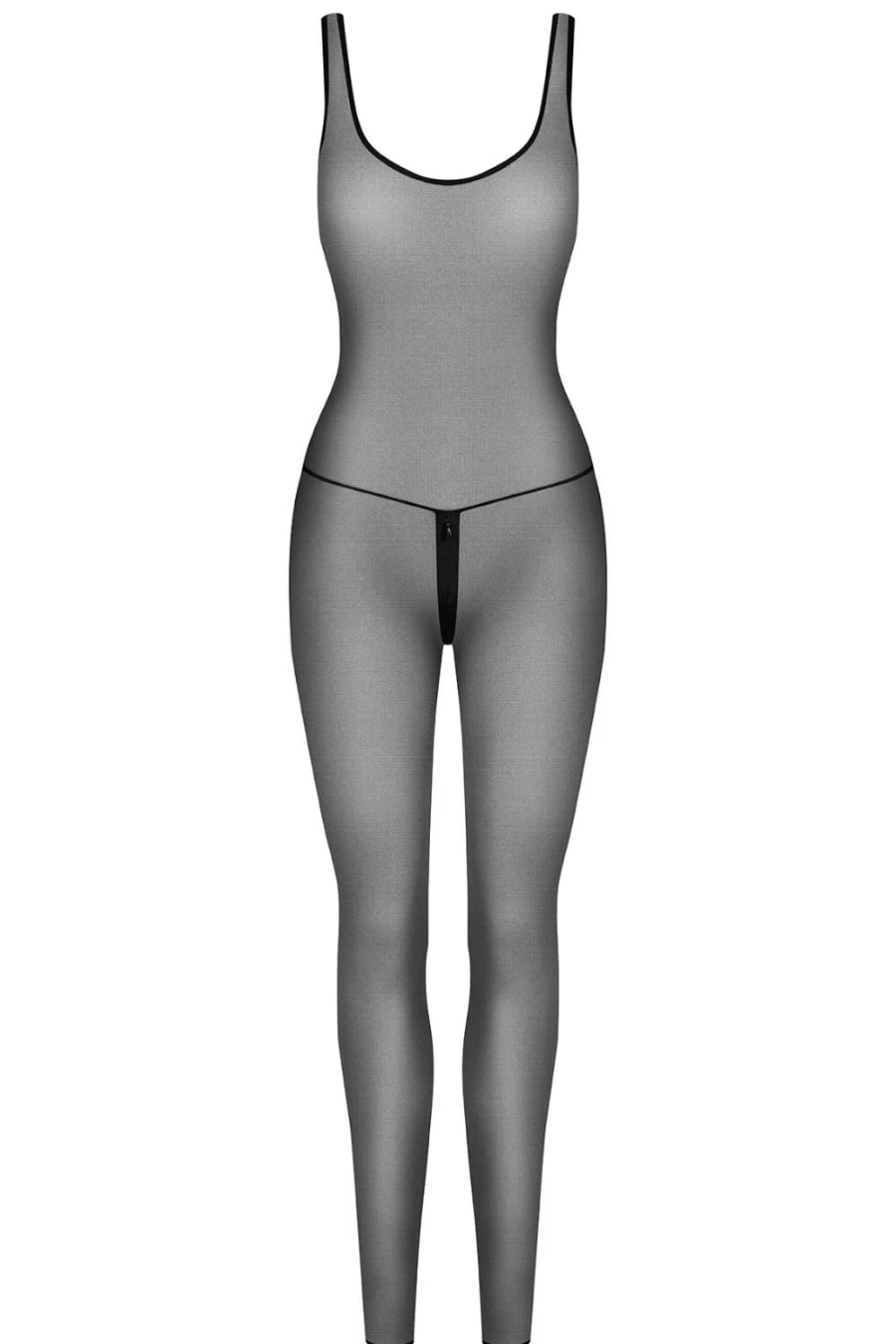 Maison Close Black Pure Tentation Catsuit - Zip Front Latex Bodysuit for Women