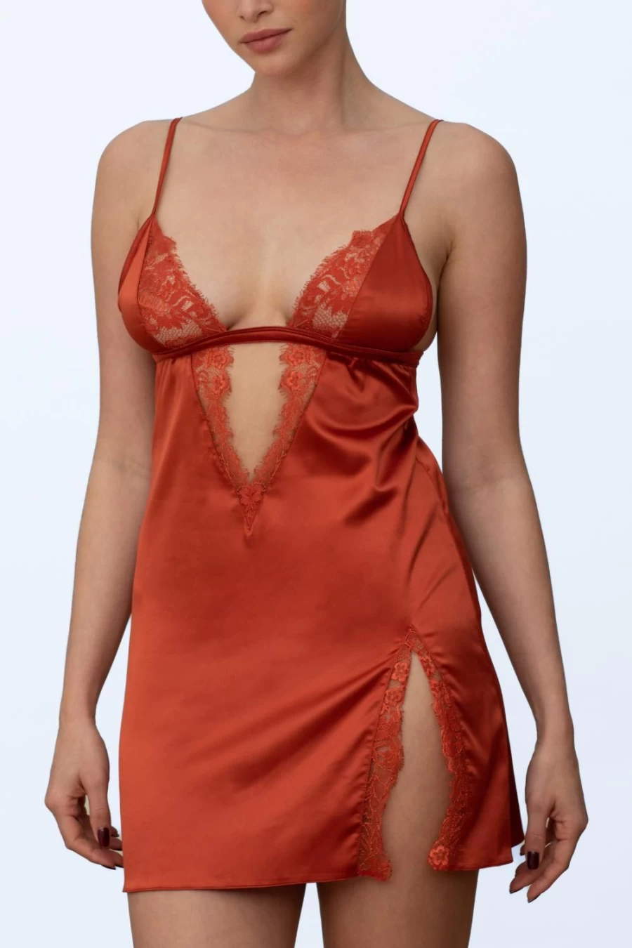 Coco de Mer Muse Valerie Slip in Amber - Luxurious Lingerie