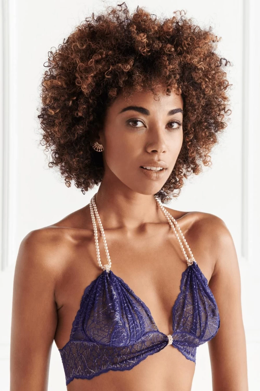 Bracli Blue Sydney Pearl Bra - Elegant Lace Underwear for Women