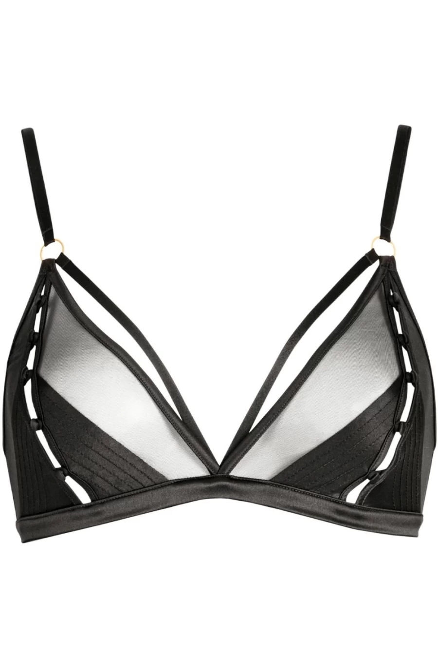 Atelier Amour Douce Insomnie Openable Triangle Bra in Black - Adjustable Lace Bralette for Women