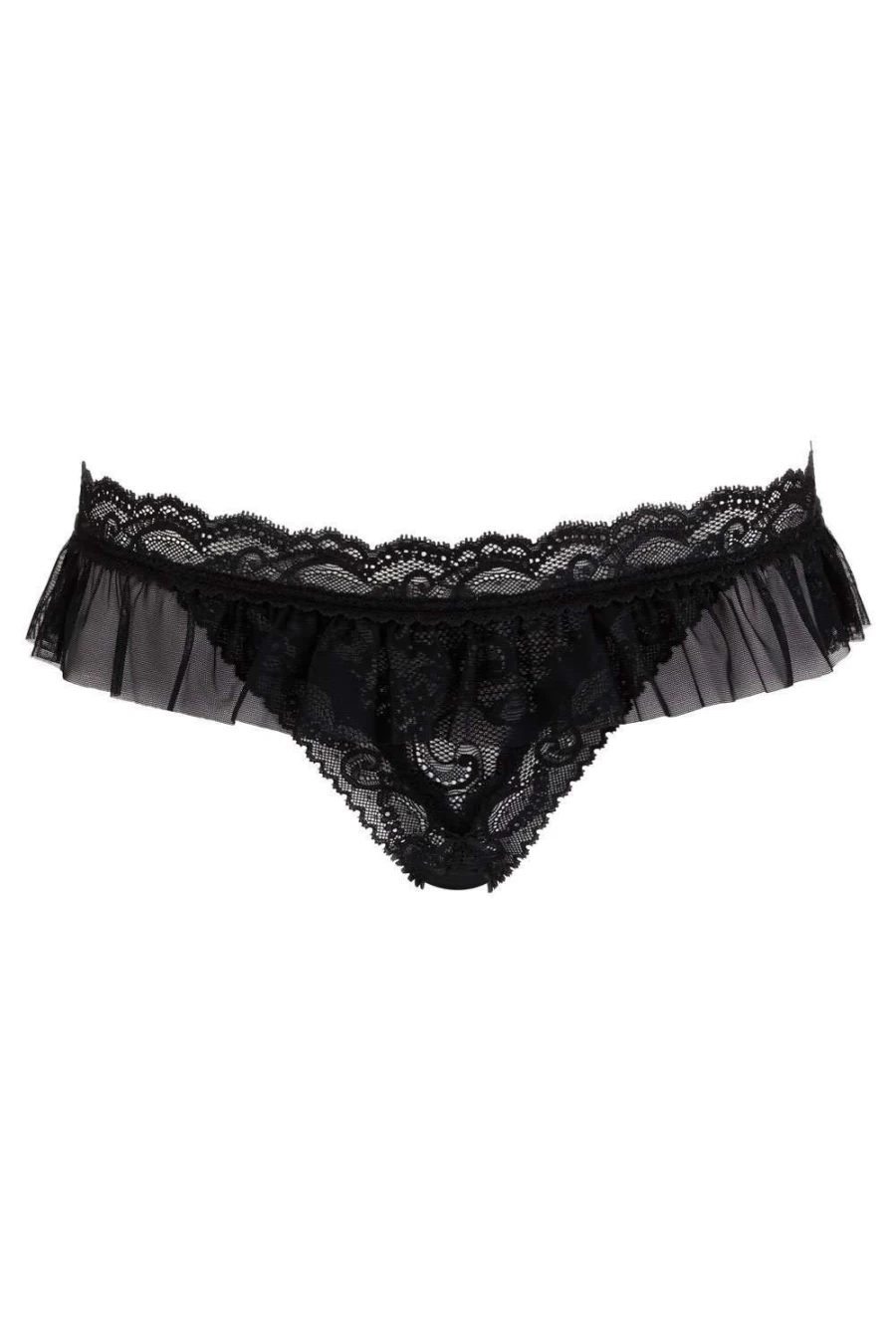 Aubade Black Boites A Desir Open Up Thong Lingerie