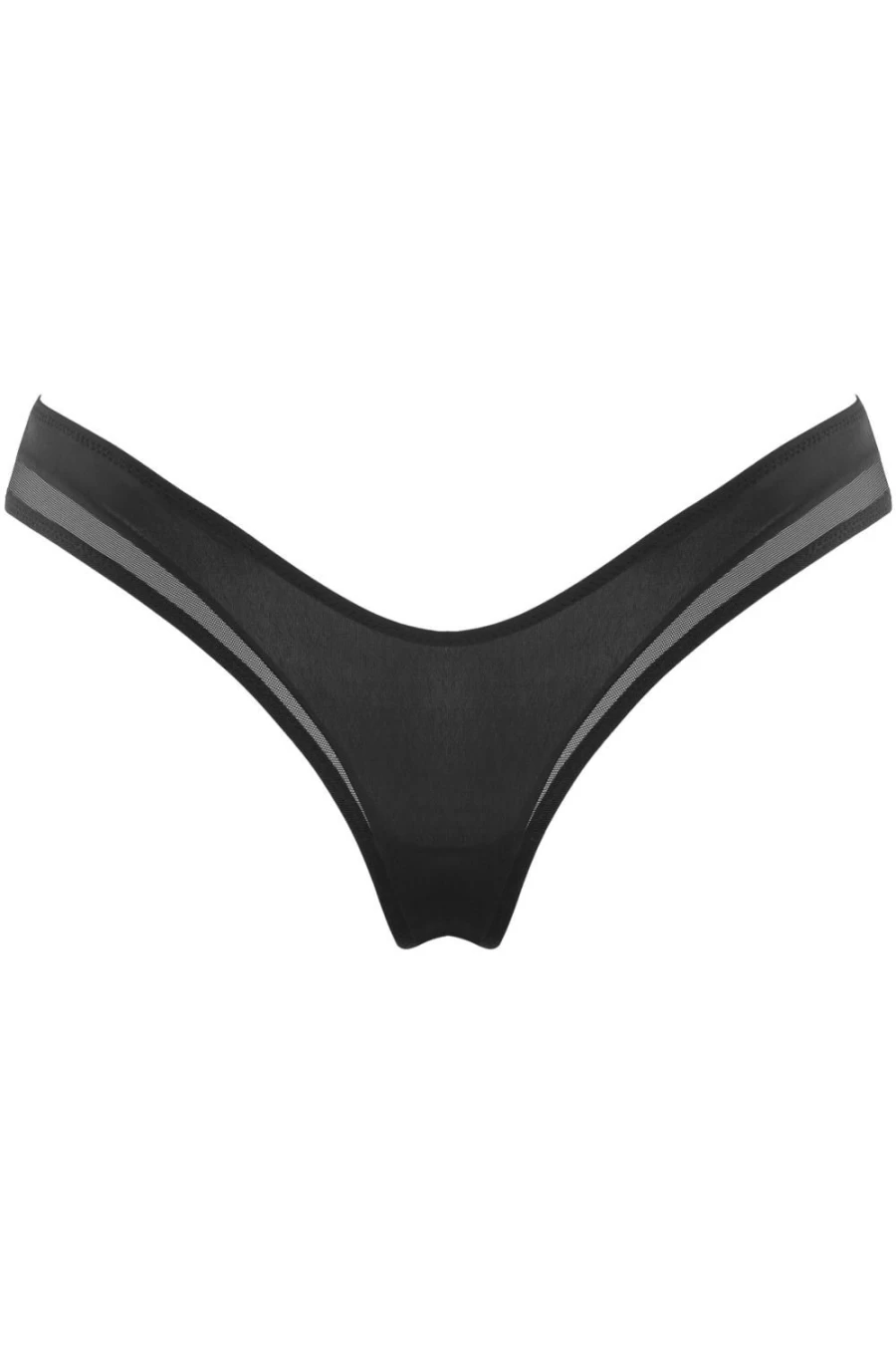 Maison Close Black Pure Tentation High Rise Thong - Luxury Lingerie