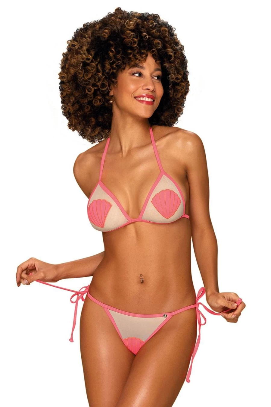 Obsessive Coral Playa Del Amor Bikini | Women's Swimwear Two Piece Set