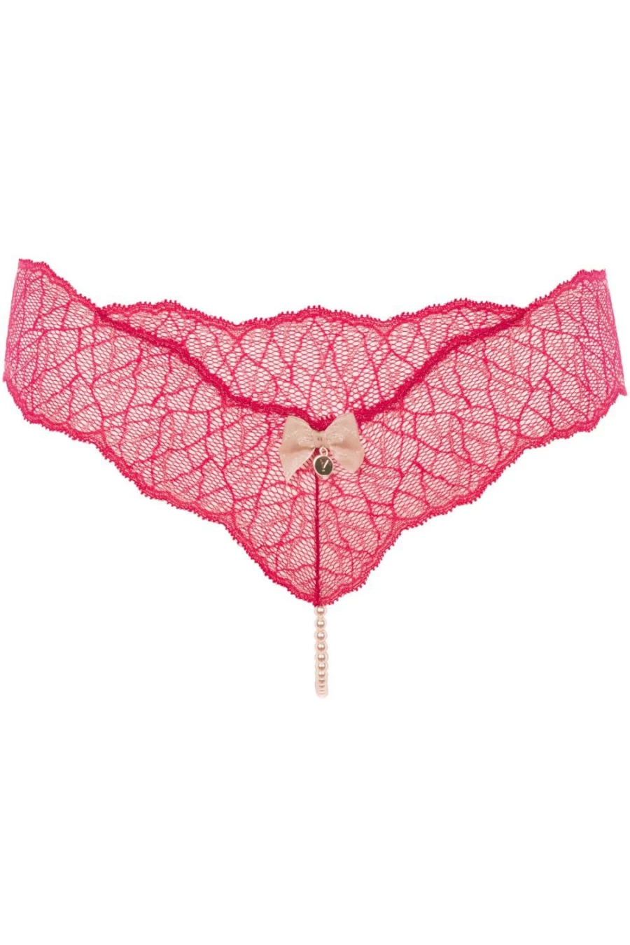 Bracli Red Sydney Single Pearl Thong Sandals for Women - Elegant Beach Footwear with Pearl Detail
