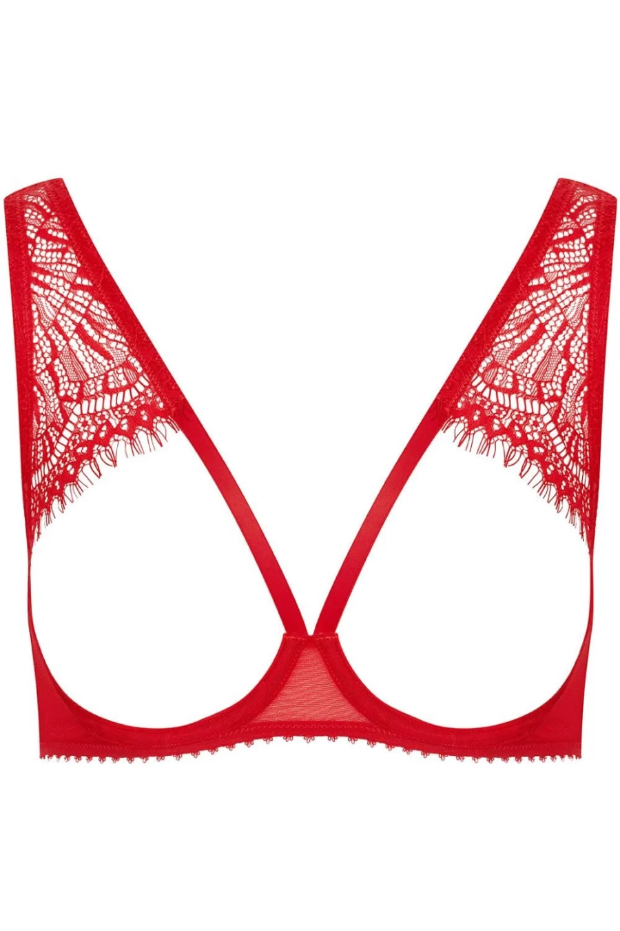 Maison Close Accroche Coeur Open Wireless Bra in Red - Lace Lingerie for Women