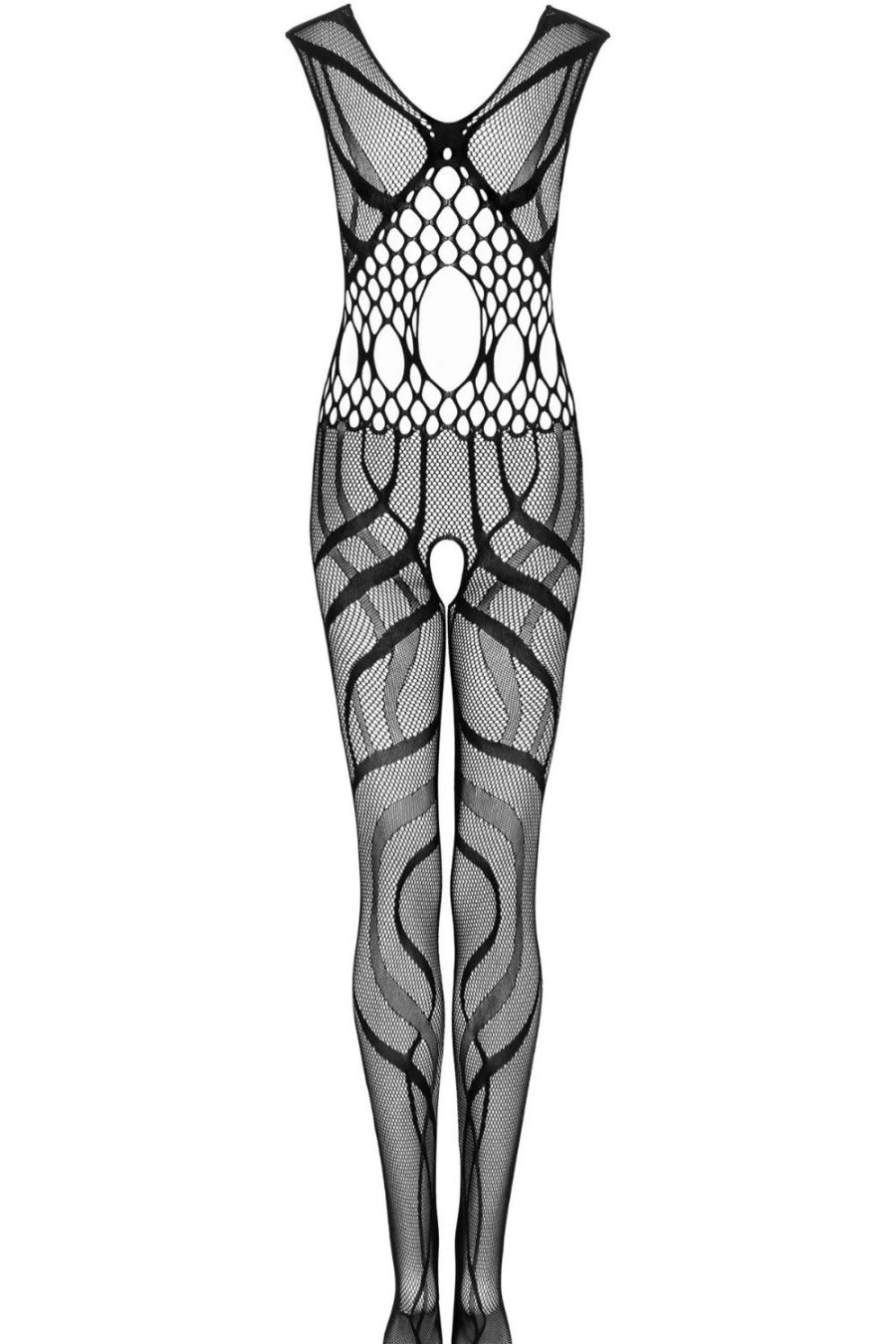 Obsessive G328 Black Bodystocking - Stretchable Lingerie for Women