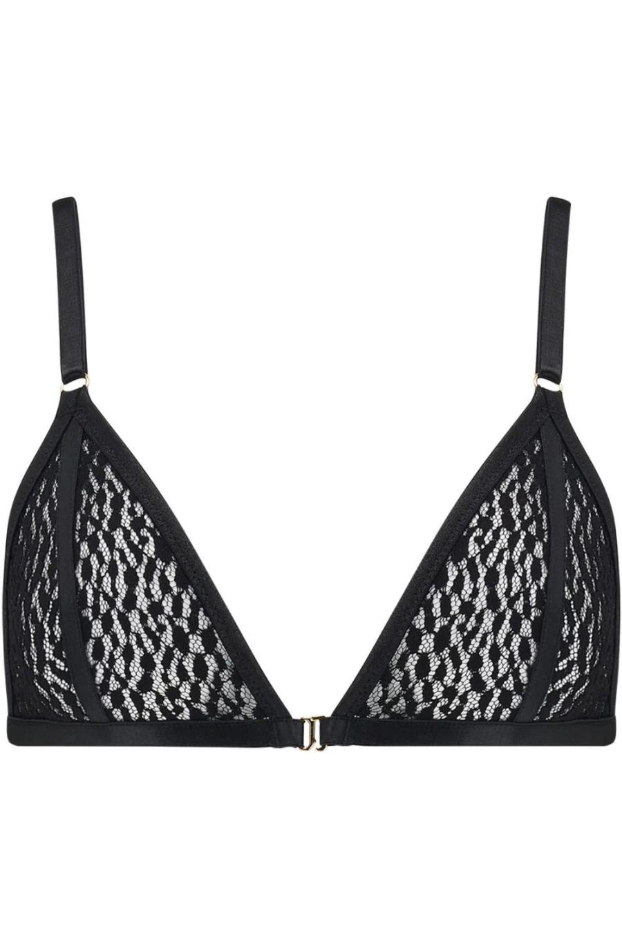 Coco de Mer Muse Lana Triangle Bra - Black Lace Luxury Lingerie