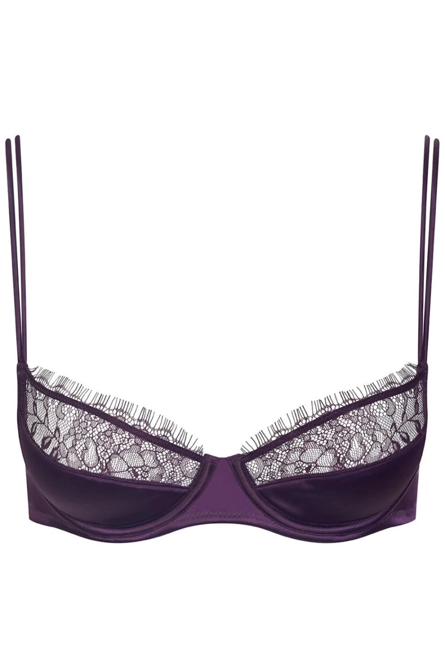 Maison Close Villa Satine Quarter Cup Bra in Purple - Luxury Lingerie