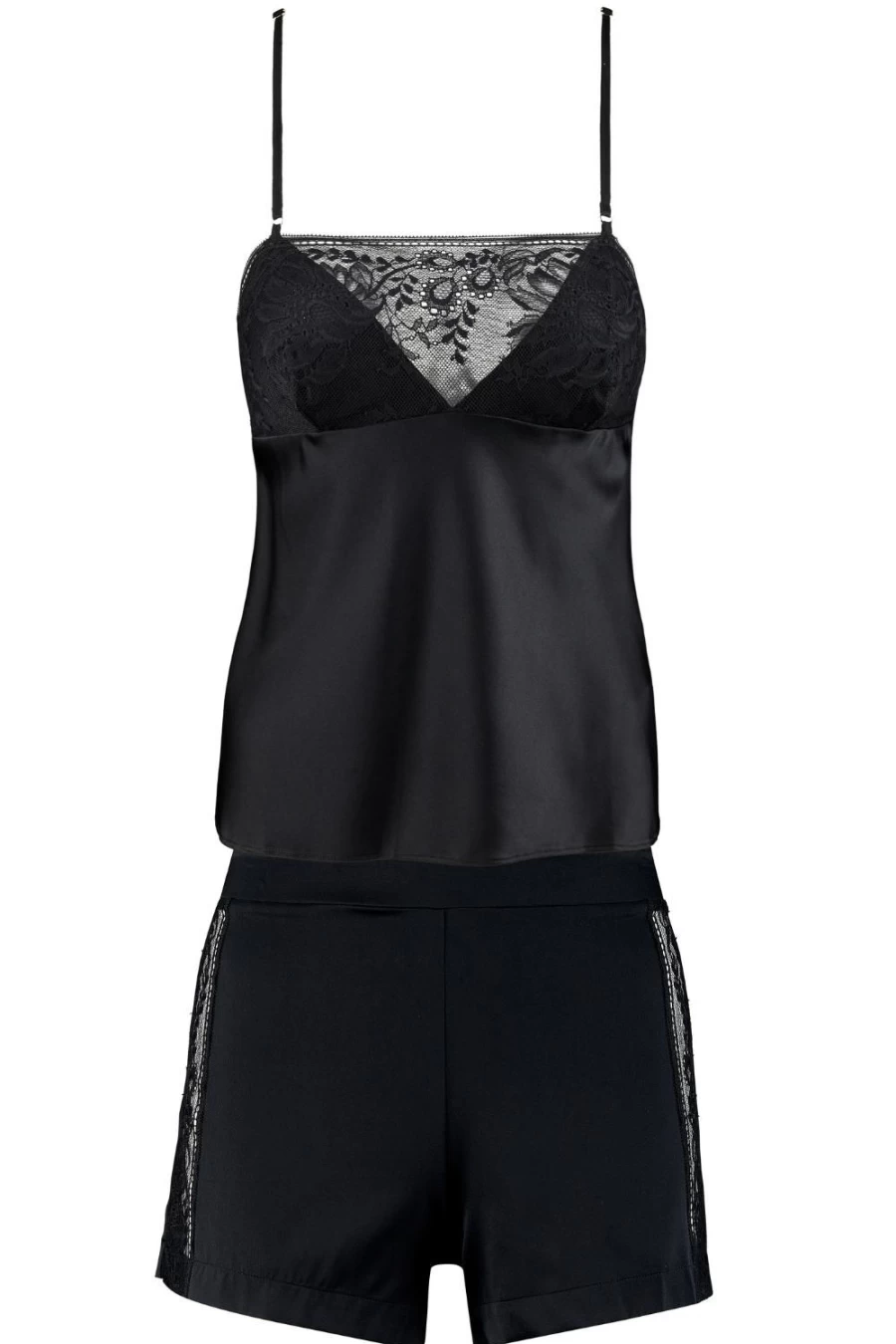 Aubade Midnight Whisper Lace Top & Shorts Set - Elegant Women's Sleepwear