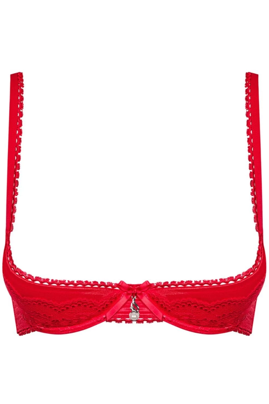 Obsessive Red Lovica Half Cup Bra - Sexy Lingerie for Women